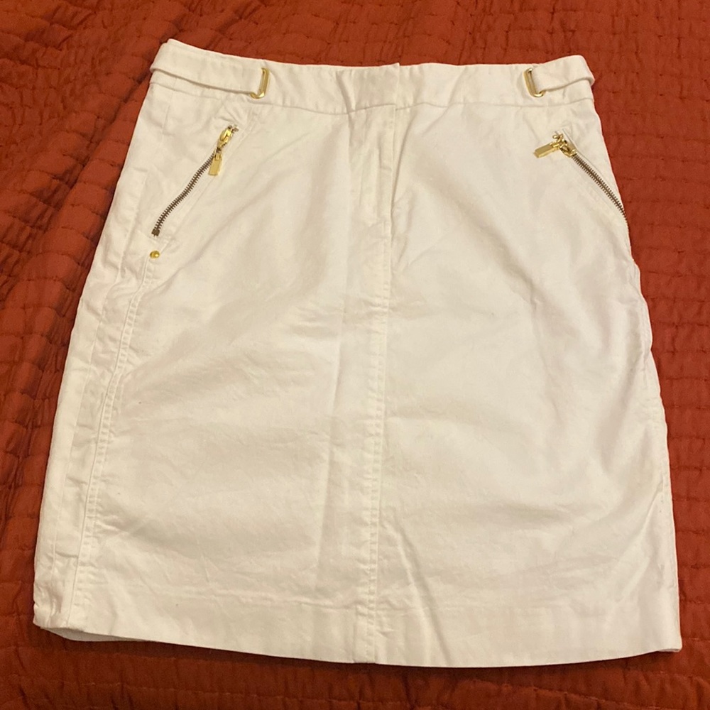 Cortefiel white midi skirt
